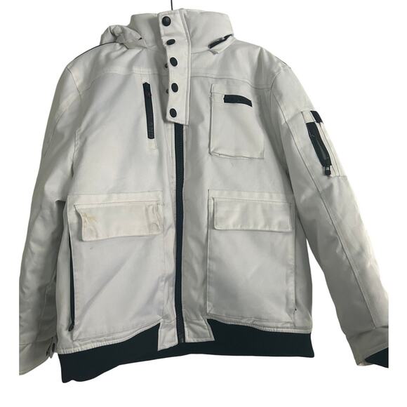 GUC Awakn Land White All Season Weather Jacket Water/Wind Resistant Size Large - Picture 1 of 8